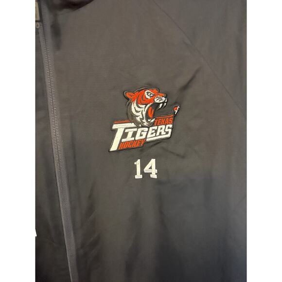 Bauer Texas Tiger Hockey Jacket Black Size Medium Full zip Winter team men - Picture 3 of 9